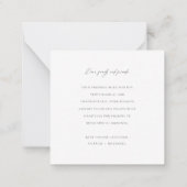 Carte De Correspondance Simple Script Moderne Mariage Merci photo (Dos)