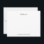 Carte De Correspondance Simple Thank You Couple Personalized<br><div class="desc">Express your gratitude with this simple and elegant couple thank you note card. Perfect for weddings, engagements, bridal showers, or anniversary celebrations, its clean design allows you to personalise with your names, initials, or a special message. This custom thank you card combines modern simplicity with heartfelt sentiment, making it ideal...</div>