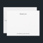 Carte De Correspondance Simple Thank You Couple Personalized<br><div class="desc">Express your gratitude with this simple and elegant couple thank you note card. Perfect for weddings, engagements, bridal showers, or anniversary celebrations, its clean design allows you to personalise with your names, initials, or a special message. This custom thank you card combines modern simplicity with heartfelt sentiment, making it ideal...</div>