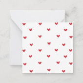 Carte De Correspondance Simplement déclaré moderne coeur rouge Valentine (Dos)