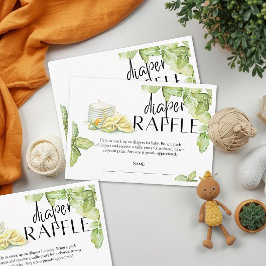 Carte De Correspondance Sip and See Diaper Raffle Card