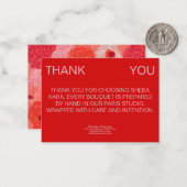 Carte De Correspondance Sirocco Thank You Card (Devant/Arrière en situation)