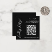 Carte De Correspondance Site Web Mariage moderne en noir et blanc (Devant/Arrière en situation)