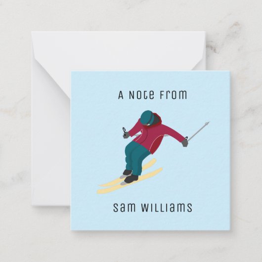 Carte De Correspondance Ski (Devant)