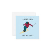 Carte De Correspondance Ski (Devant/Arrière en situation)