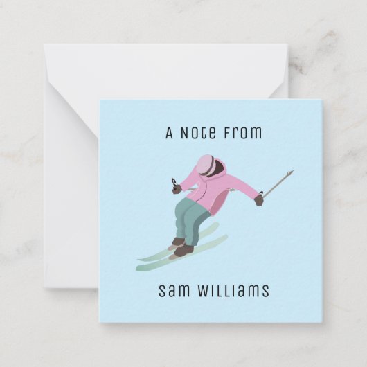 Carte De Correspondance Ski (Devant)