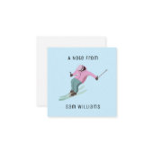 Carte De Correspondance Ski (Devant/Arrière en situation)