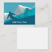 Carte De Correspondance Skieurs alpin de ski acrobatique (Devant / Derrière)