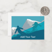 Carte De Correspondance Skieurs alpin de ski acrobatique (Devant/Arrière en situation)