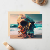 Carte De Correspondance Skull on the beach (Devant/Arrière en situation)
