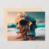 Carte De Correspondance Skull on the beach (Devant / Derrière)