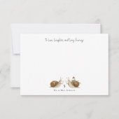 Carte De Correspondance Slow & Steady Snail Wedding | Bride & Groom (Devant)