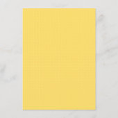 Carte De Correspondance Small Yellow Grid Graph Paper Note Cards (Squares) (Dos)