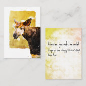 Carte De Correspondance Smiling Okapi School Saint-Valentin (Devant / Derrière)