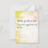 Carte De Correspondance Smiling Okapi School Saint-Valentin (Dos)