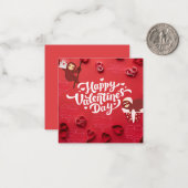 Carte De Correspondance Smooth Sloth Valentine's Day Holiday Card (Devant/Arrière en situation)