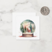 Carte De Correspondance Snow Globe (Devant/Arrière en situation)