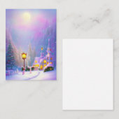 Carte De Correspondance Snowmont budget église mini Noël (Devant / Derrière)