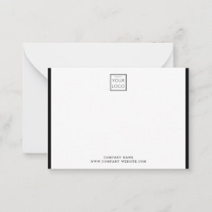 Carte De Correspondance Société Nom de Logo Commercial Moderne Bordure Noi