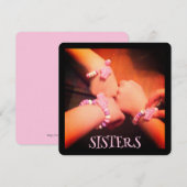 Carte De Correspondance SOEURS Candy Braceletes Mains (Devant / Derrière)