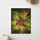 Carte De Correspondance Soft and tenderness fractal fantasy flowers (Devant/Arrière en situation)