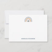 Carte De Correspondance Soft Neutral Boho Rainbow Heart (Devant)