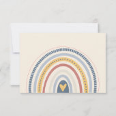 Carte De Correspondance Soft Neutral Boho Rainbow Heart (Dos)