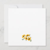 Carte De Correspondance Soirée Mariage Sunflowers (Dos)