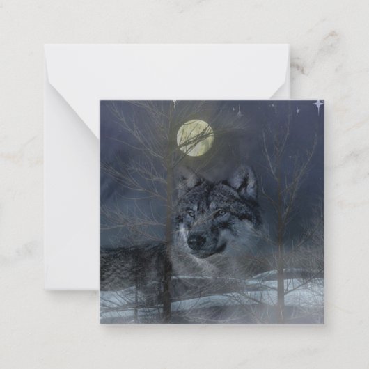 Carte De Correspondance Soirée Wolf Spirit Moon (Devant)
