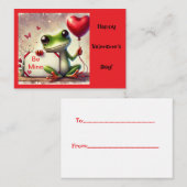 Carte De Correspondance "Sois à moi" Cute Frog Valentine (Devant / Derrière)