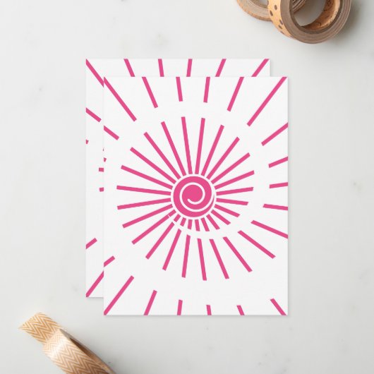 Carte De Correspondance Soleil 15 (Devant/Arrière en situation)