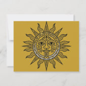 Carte De Correspondance Soleil Aztèque (Devant)