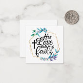 Carte De Correspondance Son Amour n'échoue jamais (Devant/Arrière en situation)