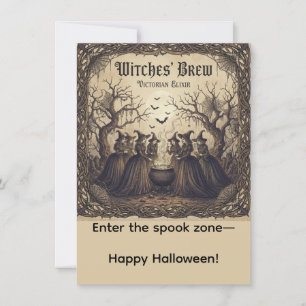 Carte De Correspondance Sorcières Halloween, Sorcières Halloween brassent,