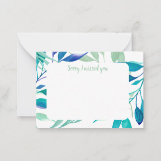 Carte De Correspondance Sorry I missed you ministry ideas