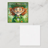 Carte De Correspondance Sourires chanceux à la Saint-Patrick (Devant / Derrière)