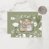 Carte De Correspondance Souris d'amitié cosy pour la Saint-Valentin (Devant/Arrière en situation)