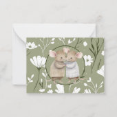 Carte De Correspondance Souris d'amitié cosy pour la Saint-Valentin (Devant)