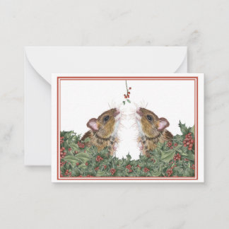Carte De Correspondance Souris mignonne, sainte et trompeuse étiquette cad