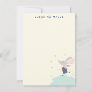 Carte De Correspondance Souris Whimsical Patinage de glace vacances Person