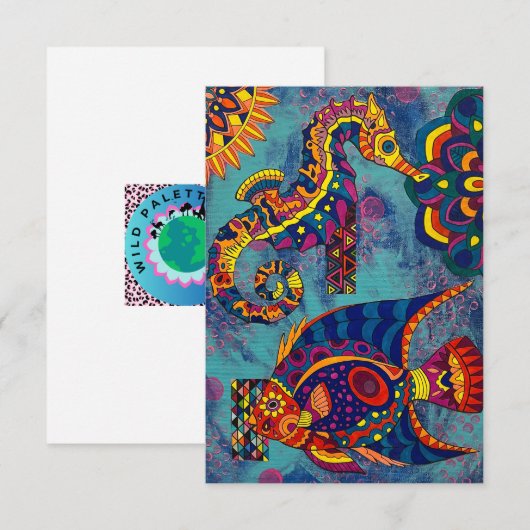 Carte De Correspondance Sous la mer (Devant / Derrière)