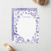 Carte De Correspondance Sous la sirène de mer (Devant/Arrière en situation)