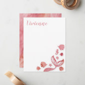 Carte De Correspondance Sous la sirène de mer (Devant/Arrière en situation)