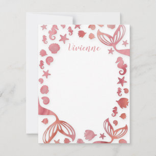 Carte De Correspondance Sous la sirène de mer