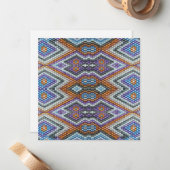 Carte De Correspondance Southwestern Bead Art (Devant/Arrière en situation)