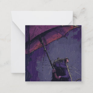 Carte De Correspondance Souvenirs dans la mer : Rat Rainy Day Adventures