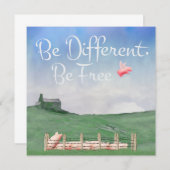 Carte De Correspondance Soyez Différents, Soyez Libres (Devant / Derrière)