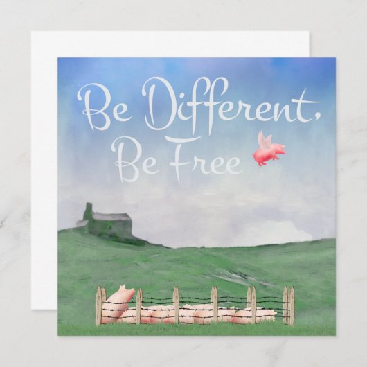 Carte De Correspondance Soyez Différents, Soyez Libres (Devant / Derrière)