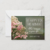 Carte De Correspondance "Soyez heureux pour ce moment" (Devant)