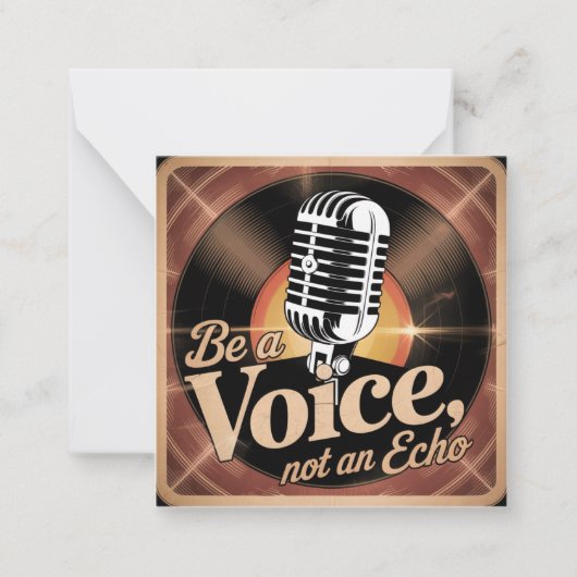 Carte De Correspondance Soyez une voix, pas un écho (Devant)